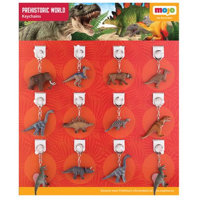 Mojo Displej 36 ks přívěsků na klíče - Prehistorická zvířata