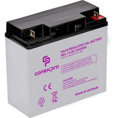 Conexpro baterie gelová, 12V, 20Ah, životnost 10-12 let, M5, Deep cycle