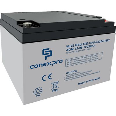 Conexpro baterie AGM 12V, 28Ah, životnost 5 let, M5