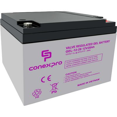 Conexpro baterie gelová, 12V, 28Ah, životnost 10-12 let, M5, Deep cycle
