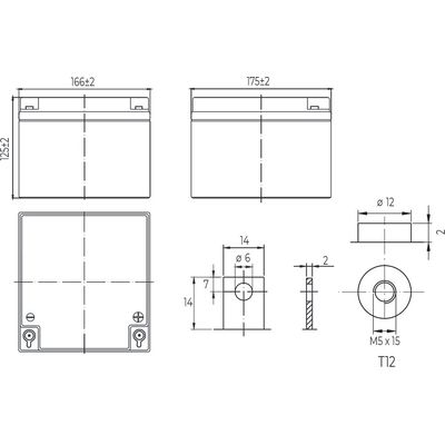 Conexpro baterie gelová, 12V, 28Ah, životnost 10-12 let, M5, Deep cycle