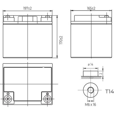 Conexpro baterie gelová, 12V, 40Ah, životnost 10-12 let, M6, Deep cycle