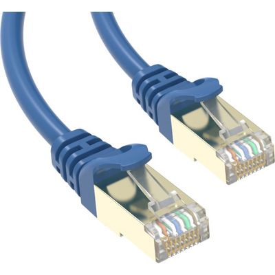 Conexpro slim patch kabel STP, CAT6A, 0.25m, modrý