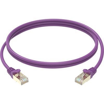 Conexpro slim patch kabel STP, CAT6A, 0.5m, fialový