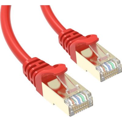 Conexpro slim patch kabel STP, CAT6A, 0.5m, červený