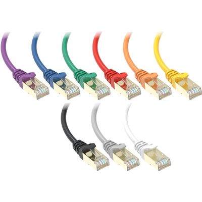 Conexpro slim patch kabel STP, CAT6A, 0.5m, zelený