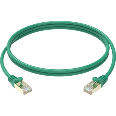 Conexpro slim patch kabel STP, CAT6A, 0.5m, zelený