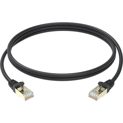 Conexpro slim patch kabel STP, CAT6A, 2m, černý