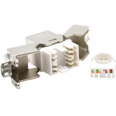 Conexpro beznástrojový keystone FTP, CAT6A, stříbrný