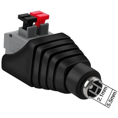 Conexpro DC napájecí konektor zásuvka 2.1x5.5 mm s pružinovou svorkou