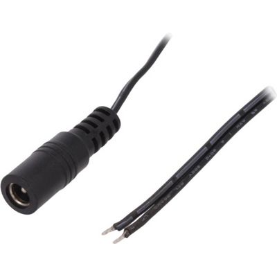 Conexpro DC napájecí konektor s kabelem, samice, 25cm