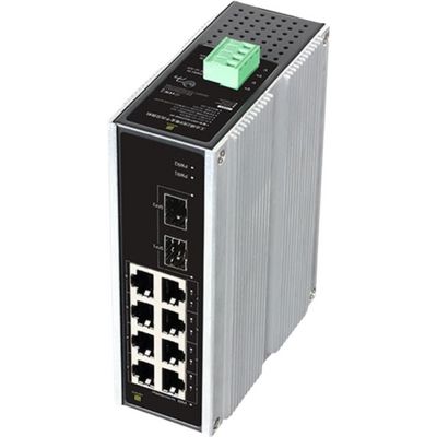 Conexpro GNT-IG1210GF-DC, Průmyslový switch na DIN lištu, 8x LAN, 2x SFP