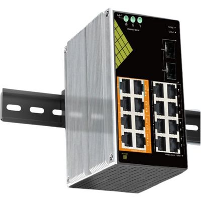 Conexpro GNT-IG1218F8-AC, Průmyslový PoE switch na DIN lištu, 16x LAN, 8x PoE, 2x SFP