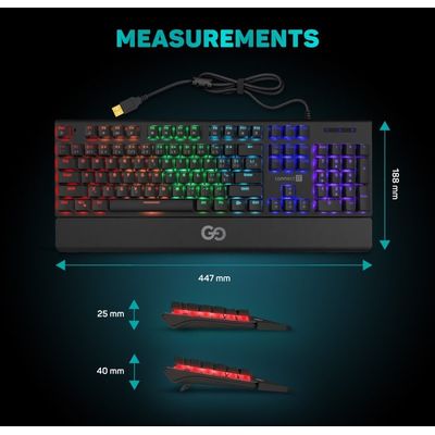 CONNECT IT GG mechanická herní klávesnice (CZ+SK verze), ČERNÁ
