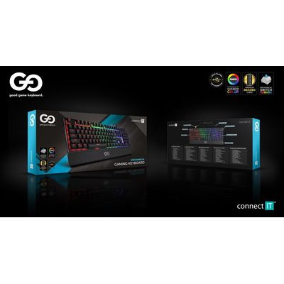 CONNECT IT GG mechanická herní klávesnice (CZ+SK verze), ČERNÁ