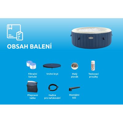 Marimex Bazén vířivý nafukovací Pure Spa - Bubble HWS, modrý (11400275)