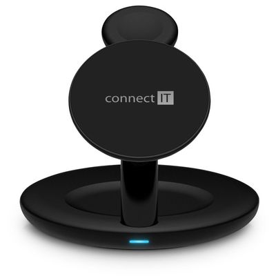 CONNECT IT MultiCharge 3 v 1 MagSafe Wireless Fast Charge bezdrátová nabíječka, ČERNÁ