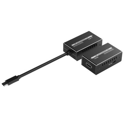 PremiumCord USB-C na HDMI extender přes patch kabel Cat5e/6/6a 4K@60Hz na 60m