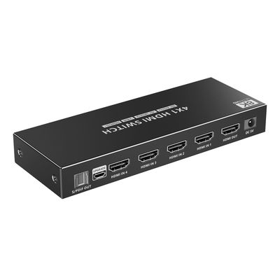 PremiumCord HDMI switch 4:1 s podporou rozlišení 8K@60Hz,4K@120Hz, 1080P, HDR, s ovládáním tlačítkem a dálkovým ovladačem