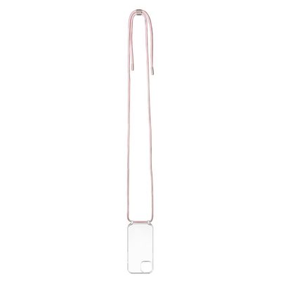 Pouzdro FIXED Pure Neck s růžovou šňůrkou na krk pro Apple iPhone 14 Plus