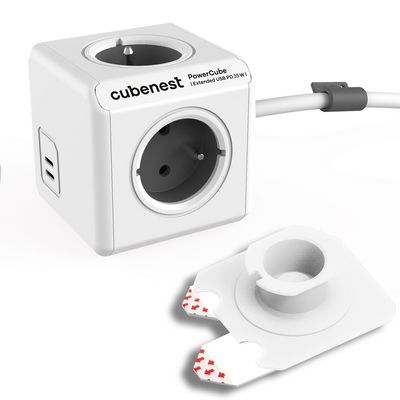 Cubenest PowerCube Extended USB C+C PD 35 W 1,5 m - šedá