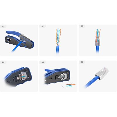 Conexpro průchozí konektor RJ45 UTP, CAT6, Wire Cross