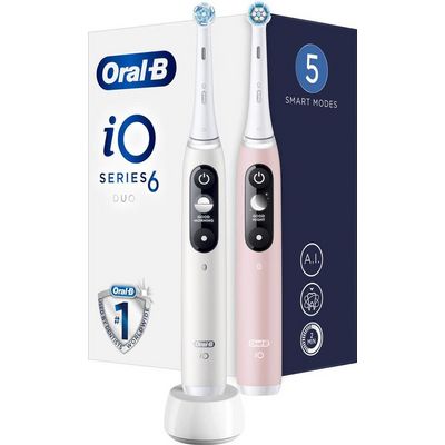 Oral-B iO Series 6 Duo Pack White/Pink Sand