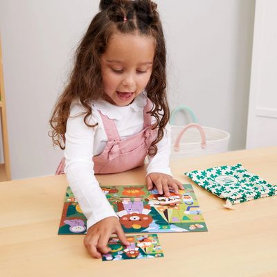 Mudpuppy Puzzle Veselí kempaři v látkovém pytlíku 36 dílků
