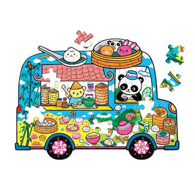 Mudpuppy Puzzle ve tvaru minibusu s občerstvením