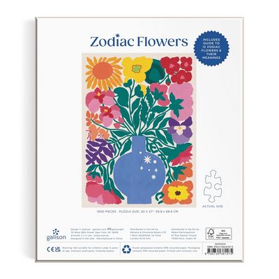 Galison Puzzle Květiny zvěrokruhu 1000 dílků