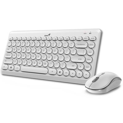 Genius set klávesnice a myši LuxeMate Q8000, bílý, bezdrátový, CZ/SK