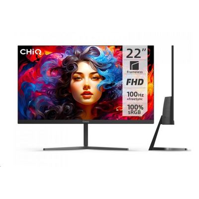 CHiQ 22 UltraSlim monitor 22F650 FHD, 100 Hz, Frameless, černý