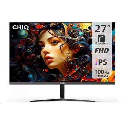 CHiQ 27 UltraSlim monitor 27F650R FHD, 100 Hz, Frameless, repro, černý