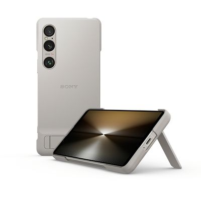 Sony Xperia Stand Cover pro Xperia 1 VI 5G stříbrné