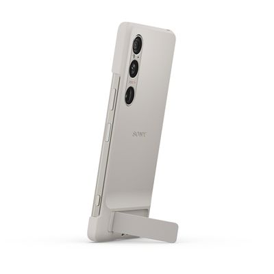 Sony Xperia Stand Cover pro Xperia 1 VI 5G stříbrné