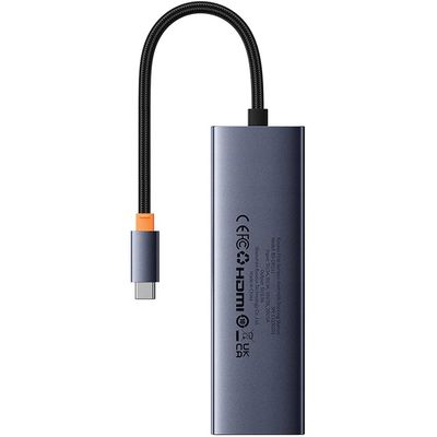 Dokovací stanice Baseus Ultra Joy USB 6v1 (USB-C/1xHDMI4K30Hz/3xUSB 3.0/1xPD/RJ45) šedá