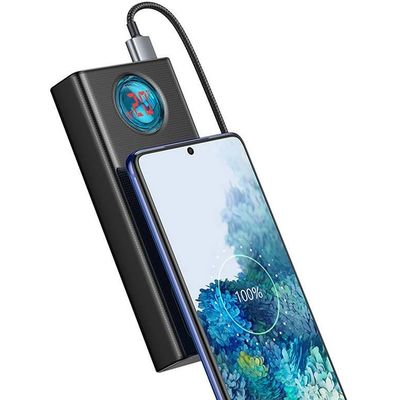Power banka Baseus Amblight QC 30000mAh 65W černá s kabelem USB-C - USB-C 1m