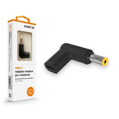 USB-C napájecí redukce 5,5x2,5 mm pro notebooky Acer/Asus/HP/Lenovo/Toshiba