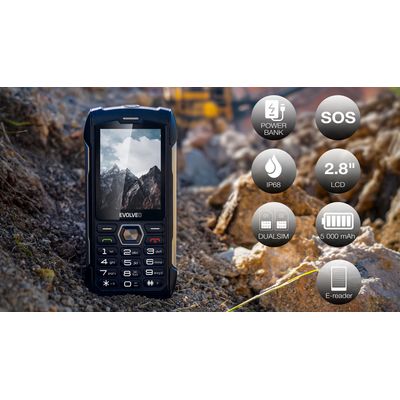 EVOLVEO StrongPhone H1 černo-šedý