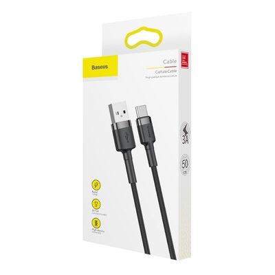 Kabel Baseus Cafule USB-C 2A 3m (černo-šedý)