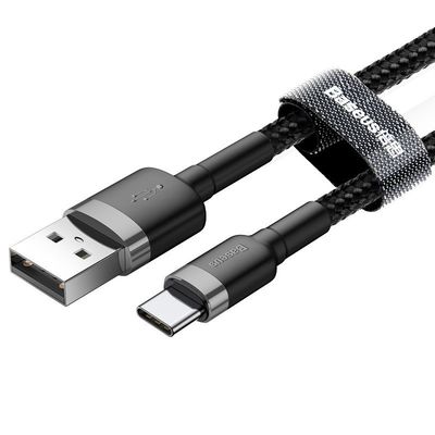 Baseus Cafule kabel USB-C 3A 0,5 m (šedo-černý)