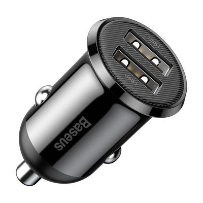 Autonabíječka Baseus Grain Pro 2x USB 4.8A (černá)