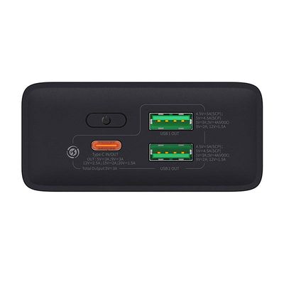 Powerbanka Baseus Adaman 2, 20000mAh, 30W, 3xUSB, USB-C (černá)