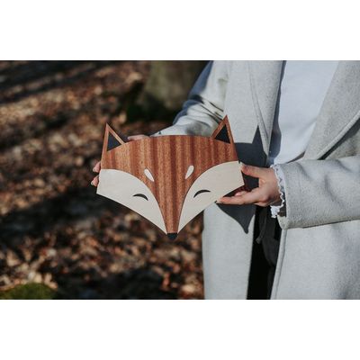 BeWooden Dekorace na zeď liška Eliška