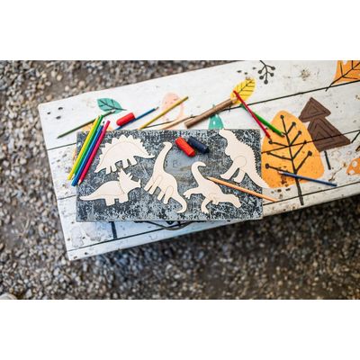 BeWooden Maluj a obkresluj - Dino