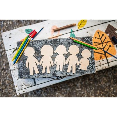 BeWooden Maluj a obkresluj - Rodina