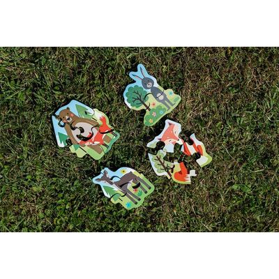BeWooden 4 sady Puzzle 2,3,4,5 - Lišárna