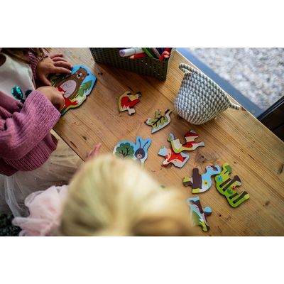 BeWooden 4 sady Puzzle 2,3,4,5 - Lišárna
