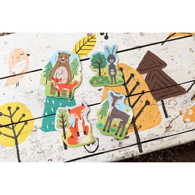 BeWooden 4 sady Puzzle 2,3,4,5 - Lišárna