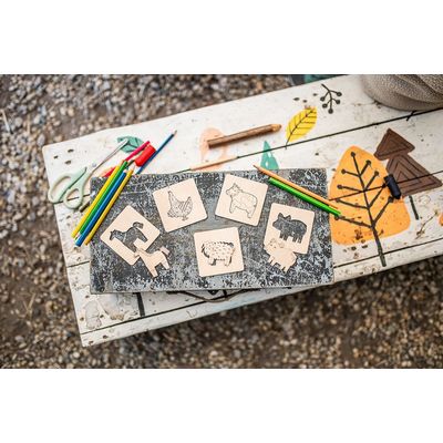 BeWooden Lišácké vkládací puzzle 4 v1 - Farma